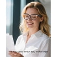 thumbnail image 2 of 3-Pack Women Reading Glasses with Blue Light Blocking and Anti-Glare Features +1.00, 2 of 7