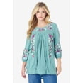 thumbnail image 2 of Roaman's Women's Plus Size Boho Floral Tunic, 2 of 5