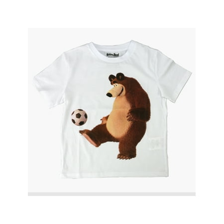 UPC: 0195466001729 | Masha and The Bear Crew Neck Bear Short Sleeve T Shirt