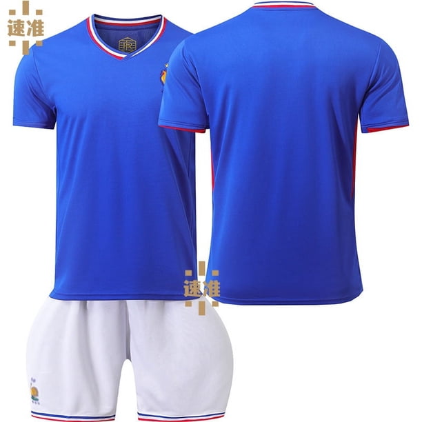 2024 camiseta de la Copa de Europa uniforme de fútbol alemán personalizado No. 8 Kroos equipo nacional uniforme de entrenamiento para adultos y niños nuevoVersión en blanco de casa de Francia