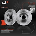thumbnail image 5 of A-Premium 11.06 inch (280.92mm) Rear Disc Brake Rotors + Ceramic Pads Kit Compatible with Select Buick, Cadillac, Oldsmobile and Pontiac Models - LeSabre, Park Avenue, DeVille, Aurora, Bonneville, 5 of 8