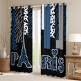 thumbnail image 2 of Homewish Fashion Eiffel Tower Teens Black Out Curtains, Modern Zebra Cheetah Print Curtains Pack of 2 (42x63 Each), Chic Navy Polkadots Bedroom Curtains, Curtains and Drapes Decor, 2 of 6