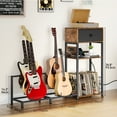thumbnail image 3 of Dextrus Guitar Stand 4 Holder, Storage Drawer and Power Strip, Adjustable Multiple Guitar Stands Floor With Amp Accessories Rack, 3 of 5