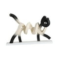 thumbnail image 1 of Resumen de figuras de gato Crafts Decoración de la estatua de la estatua Desktop Resina Kitty Figura Minimalista de arte Minimalista para estantería 30x10x23cm, 1 of 8
