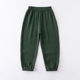 thumbnail image 4 of Pimfylm Baggy Pants Boy Teens Boy's Baggy Sweatpants Wide Leg Star Graphic Drawstring Athletic Workout Pants Trousers Dark Green,Size for 3-4 Years, 4 of 6