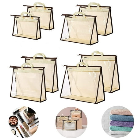 

Clear Zippered Storage Bags Handbag Storage Dust Cover Organizer Bags