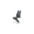 thumbnail image 7 of Gothic Dining Chair - Faux Leather Seat, Horseshoe Base, Dark Grey & White Finish, 7 of 7