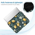 thumbnail image 2 of FORMRS 13-13.3 inch Laptop Sleeve Case Soft Carrying Quilted Computer Bag Cover, Blue Floral Lemons, 2 of 7