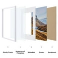 thumbnail image 4 of decorUhome 16x20 Picture Frame for Wall, Plexiglass, Displays Poster 11x14 with Mat or 16x20 without Mat, PVC Frame Material, Horizontal or Vertical Hanging, White, 4 of 10