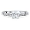 thumbnail image 3 of Pompeii 1/3ct Princess Cut Diamond Engagement Ring 14K White Gold (G/H,I2), 3 of 3