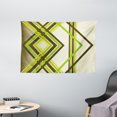 thumbnail image 1 of Abstract Tapestry, Geometric Trippy Diamond Shape Bands in Different Shade Illustration, Wall Hanging for Bedroom Living Room Dorm Decor, 60W X 40L Inches, Army Fern and Lime Green, by Ambesonne, 1 of 2