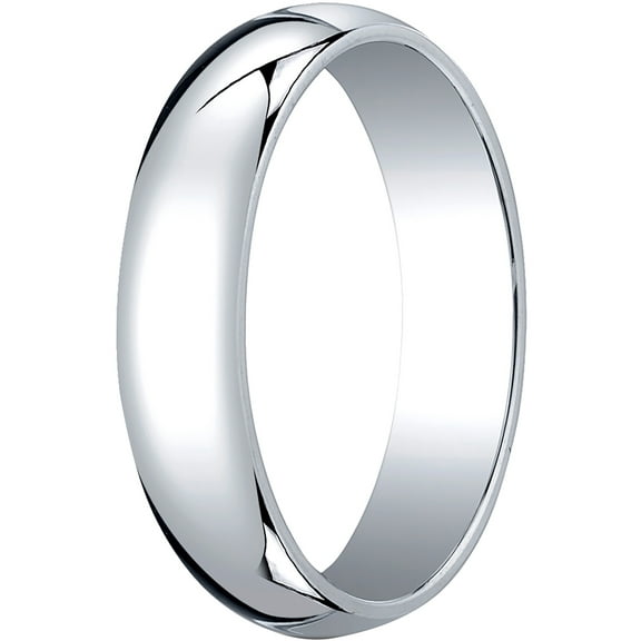 Womens Platinum, 5.0mm Traditional Dome Oval Wedding Band (sz 4.5)