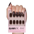 thumbnail image 1 of Presiona las uñas con corteza glamnetica, marrón opaca, corta y redonda, 1 of 6