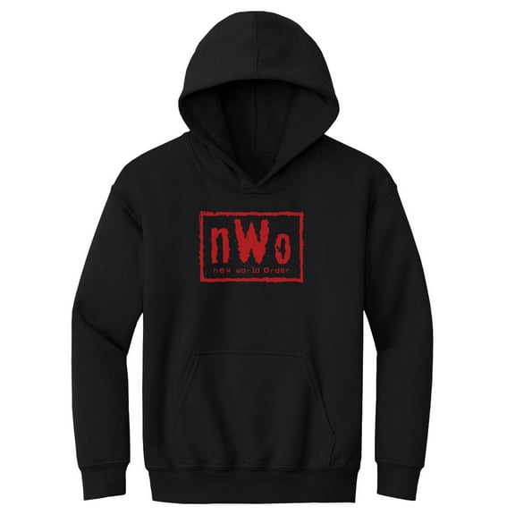 Youth 500 Level Black nWo Red Logo Pullover Hoodie