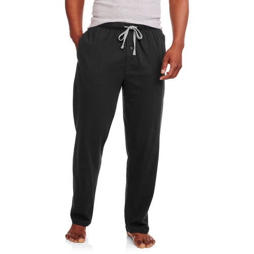 Men's 100% Cotton On-seam Pockets Solid Knit Sleep Pajama Pant,Medium,Grey 