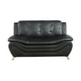 thumbnail image 3 of PonLiving Furniture 3 Piece Faux Leather Contemporary Living Room Sofa, Loveseat, Chair Set. Black, 3 of 6