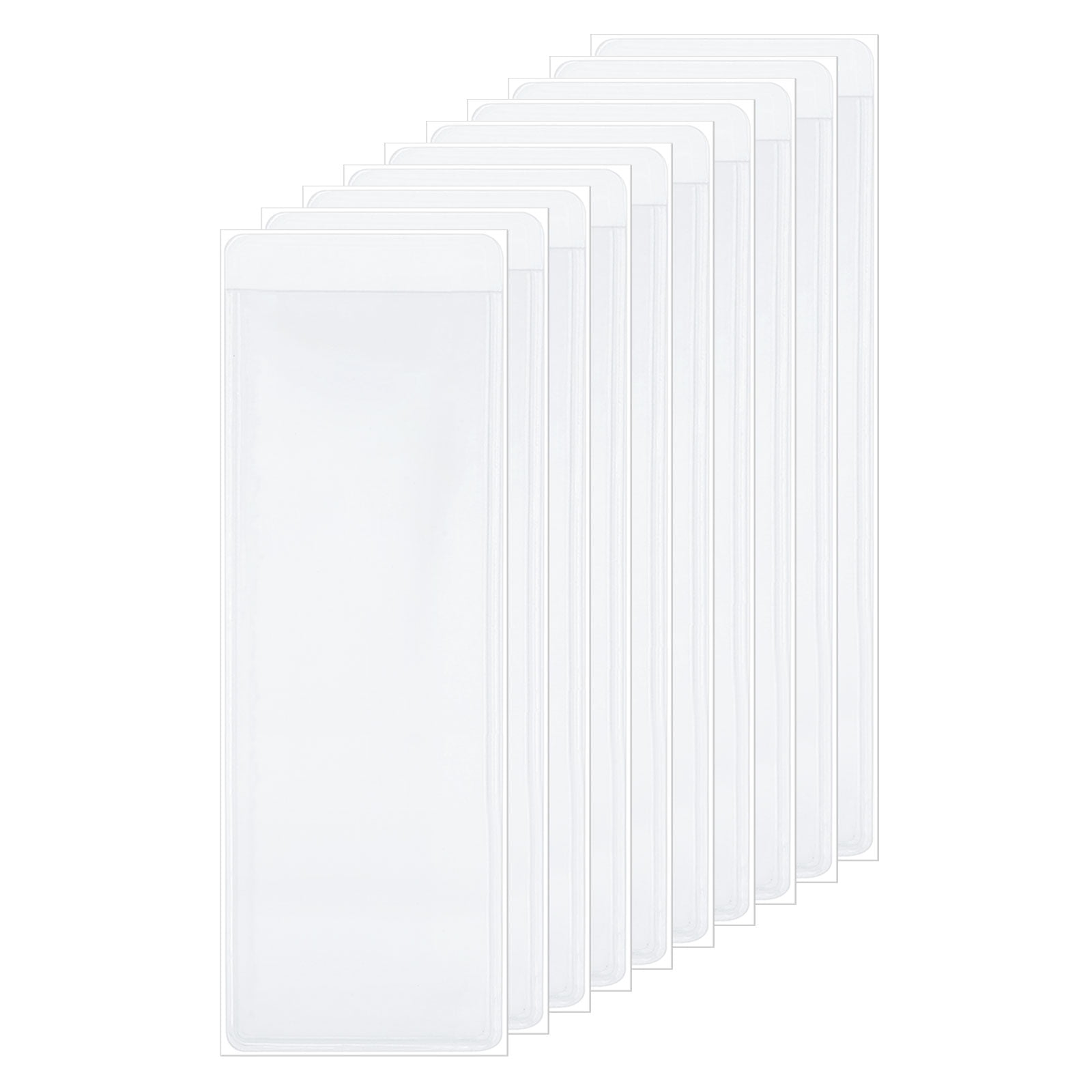 Lainballow 60-Pack Self-Adhesive Clear Display Pockets - 5"x8" For Labels & Cards