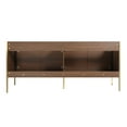 thumbnail image 6 of Fine Fixtures Oakville 72 in. W x 20 in. D x 33 in. H Bathroom Vanity in Walnut Ebony with White Ceramic Sink - Satin Brass hardware, 6 of 8