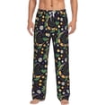 thumbnail image 2 of Picia Snake And Flower Mens Soft Woven Cotton Elastic Waistband Sleep Pajama Pant Lounge Sleep Pant With Pockets And Drawstring-Small, 2 of 9