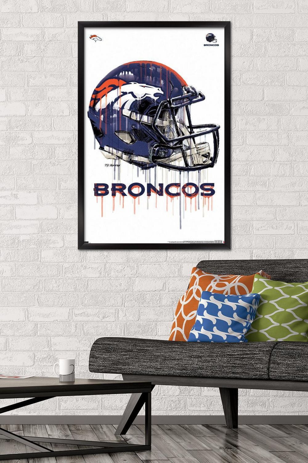 NFL Denver Broncos - Drip Helmet 20 Wall Poster