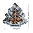 thumbnail image 3 of Intricate Metal Hanging Christmas Tree Wind Spinner - Vibrant Colors & Patterns with Flowers Berries & Heart Leaves for Garden Decor, 3 of 3