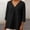 Black plus size fall tops a1, variant on Women Plus Size Fall Winter V Neck 3/4 Sleeve Flowy Casual Basic Pullover Tops Solid Boho Tunic Blouses Loose Fit Dressy Layering Outfits, White XL