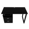 thumbnail image 5 of IVV Modern Home Office Computer Desk with 2 Drawers, Storage Shelf, Black, 5 of 7
