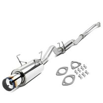 DNA Motoring For 01-05 Honda Civic EX Performance Catback Exhaust 4" Titanium Style Muffler Tip