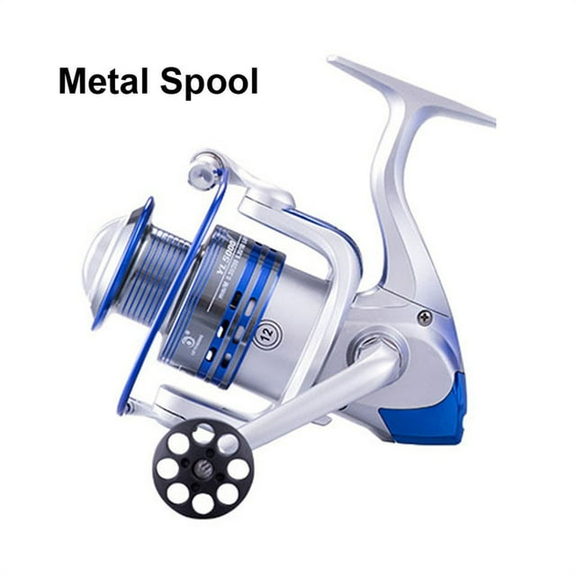 Fishing Spinning Reel Saltwater Fishing Reel Carp Fishing Reels 5.2:1Gear Ratio Carp Rock Fishing Reel Spinning Reels Wheel ,Rigid Aluminum Skeletal Frame