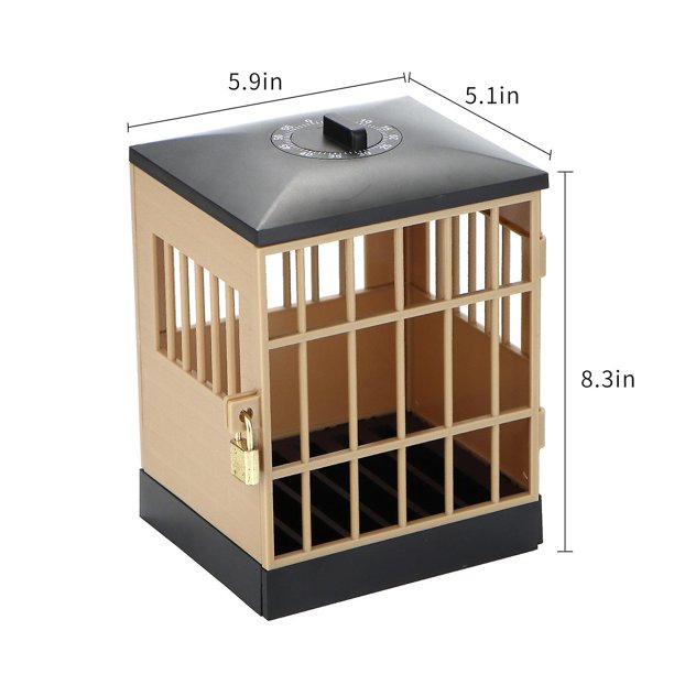 Black Contenedor con bloqueo de tiempo, caja de bloqueo cronometrado para teléfonos móviles, refrigerios y demás