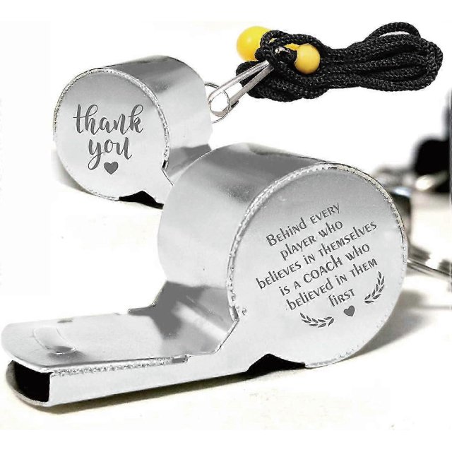 Sports Whistles with Lanyard Stainless Steel Whistle Loud Crisp Sound Gifts for Basketball Coach Referees Teachers from Player