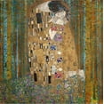 thumbnail image 2 of Art.com Collage Design with Painting Elements - The Kiss & Tannenwald (Pine Forest) Stretched Canvas Print Wall Art by Elements of Gustav Klimt, 24" x 24", 2 of 4