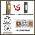 thumbnail image 3 of Timbre de puerta de metal iluminado de latón antiguo montado en la pared Leke con interruptor de botón pulsador, 3 of 7
