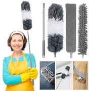 3 in 1 Microfiber Dusters Detachable with Extension Pole 30-100" Duster Cleaning Kit