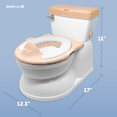 thumbnail image 4 of Real Feel 2-in-1 Potty with Wipes Storage, Flushing Sounds & Disposable Liners - Realistic Toilet - Easy to Clean & Assemble - Jool Baby (Pink), 4 of 7