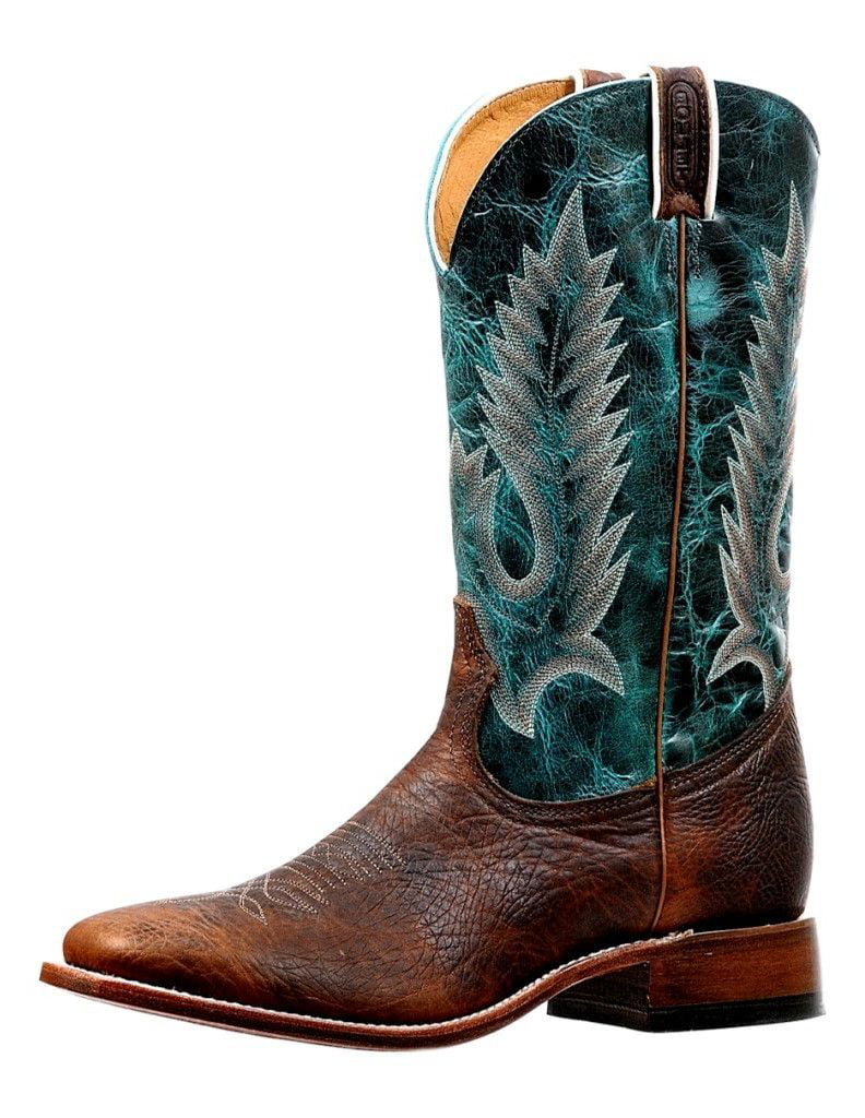 Boulet Western Boots Mens Rider Sole Exotic Bison 11 3E Old Town 6377 ...