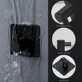 thumbnail image 3 of Gancho Adhesivo de 4 Piezas, Ganchos de Pared de Acero Inoxidable para Cocinas, Sala de Estar y Oficina Negro, 3 of 7