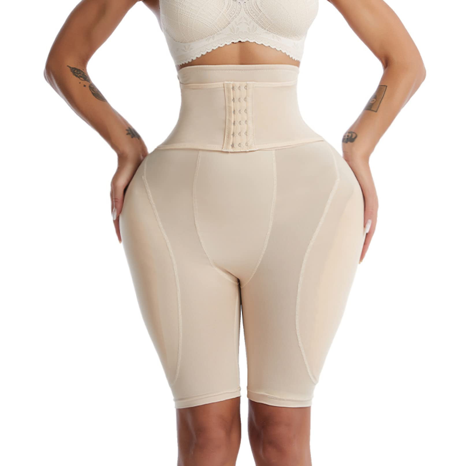 Buy GGFLY Sponge Big Ass Fake Padded Butt Lifter Waist Trainer Dress  Underwear Shapewear Booties Hip Enhancer Women Control Panties Online at  desertcartINDIA