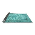 thumbnail image 2 of Ahgly Company Indoor Rectangle Medallion Light Blue Traditional Area Rugs, 2' x 5', 2 of 4