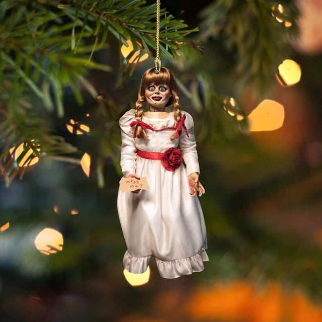 Adornos para árbol de películas de terror, adornos colgantes creativos de terror para Halloween, adornos colgantes de terror para coche, mini adornos para árbol de Halloween, adornos navideños para de