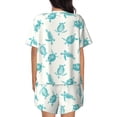 thumbnail image 3 of Naloa Turtle Women's Short-Sleeved Pajama Set, Loungewear, Summer pajamas, Breathable Cozy - 3X-Large, 3 of 9
