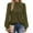 Army Green, variant on HAiming Long Sleeve Shirts for Women Mock Neck Tops Pleated Front Blouses Dressy Casual Fall Trendy Clothes