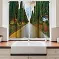 thumbnail image 2 of Ambesonne Italy Kitchen Curtains, Europe Country Village, 55"x30", Multicolor, 2 of 3