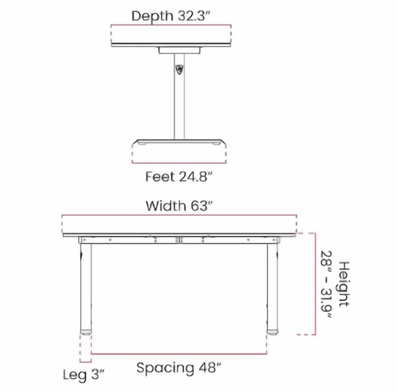 Arena Gaming Desk - Gunmetal