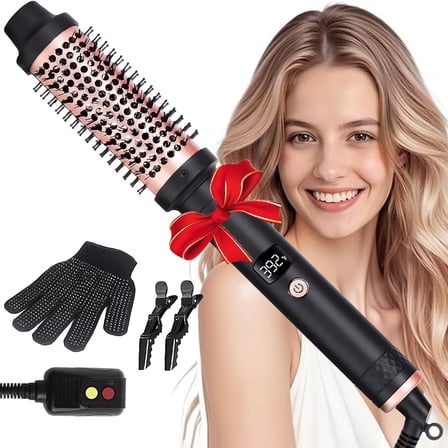Taotique Thermal Brush, 1.5 inch Heated Round Brush for Blowout Look, 25s Fast Heating Curling Iron Brushes with 5 Temp Settings, Hair Styling Tool for All Hair Types
