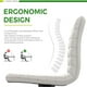 Smugdesk Chaise de Bureau Ergonomique Pivotante Sans Bras pour le Bureau et la Maison, Blanc – image 2 sur 9