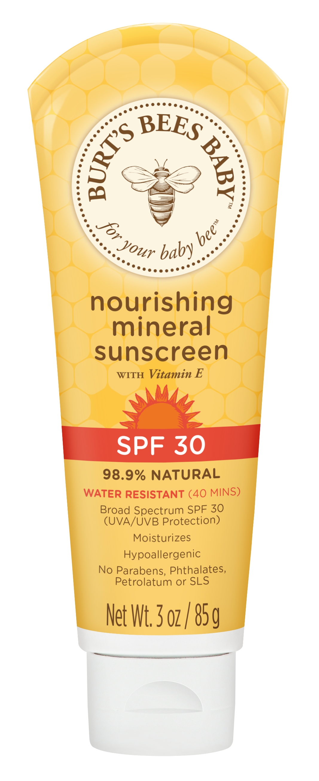 Burt's Bees Baby Nourishing Mineral Sunscreen SPF 30, Water Resistant