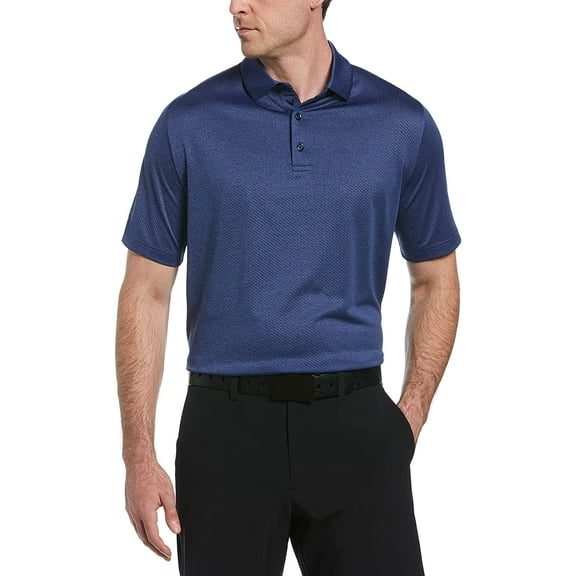 Callaway Mens Swing Tech Ventilated Golf Polo Shirt Peacoat Heather X-Large