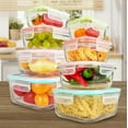 thumbnail image 6 of 8 Pack Premium Glass Food Storage Containers - Airtight, Leak-Proof, Microwave, Oven, Freezer and Dishwasher Safe - BPA Free, Stain-Resistant, Easy-Clean Design for Meal Prep and Bento Boxes, 6 of 10
