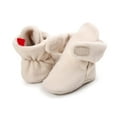 thumbnail image 6 of Girls Boots Baby Solid Color Soft Non Sole Winter Warm Cozy Toddler First Crib Boys Booties Size 0-6 M, 6 of 7